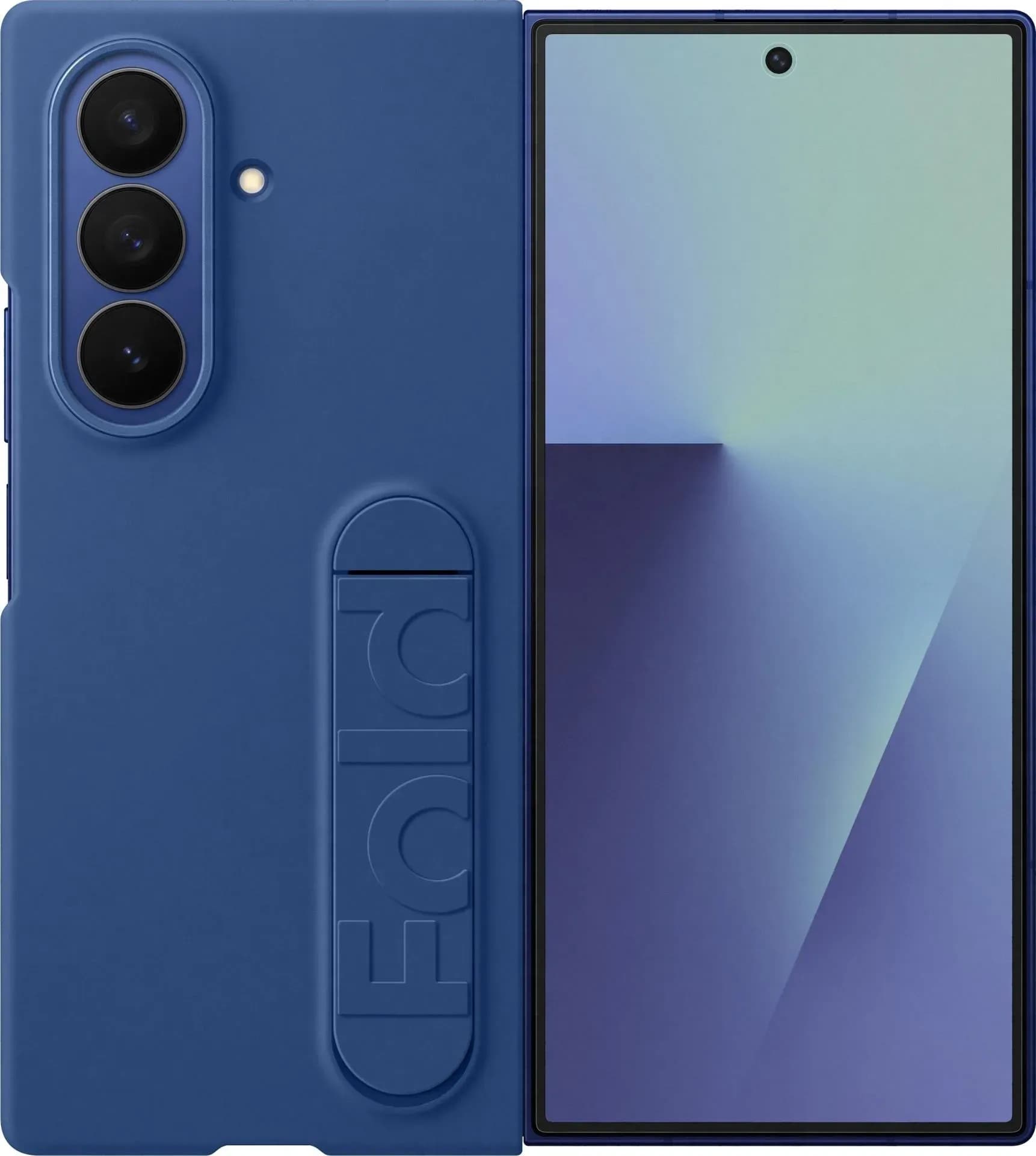 Чехол Samsung Silicone Case для Z Fold7 синий