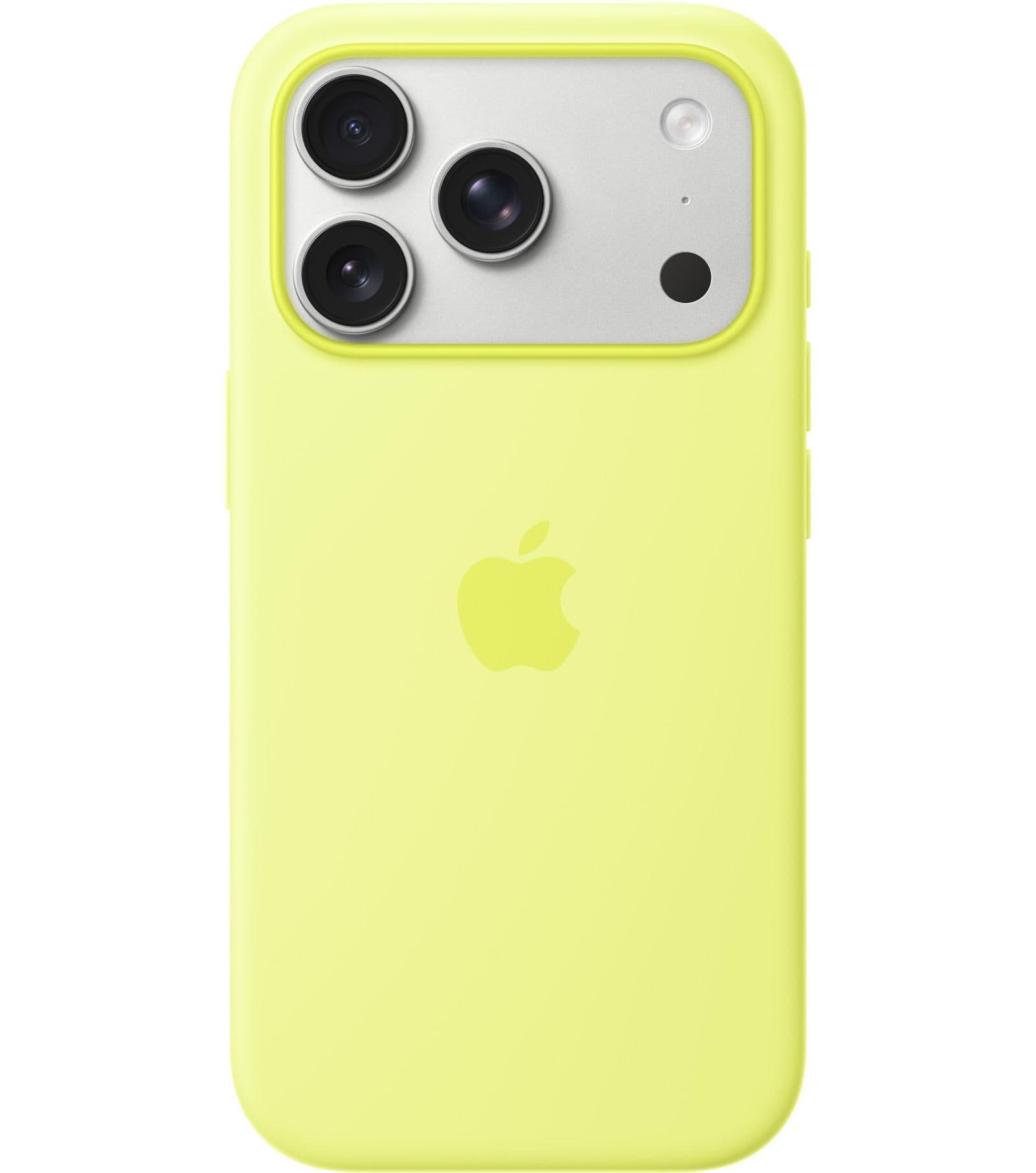 Силиконовый чехол Apple с MagSafe Neon Yellow для iPhone 17 Pro
