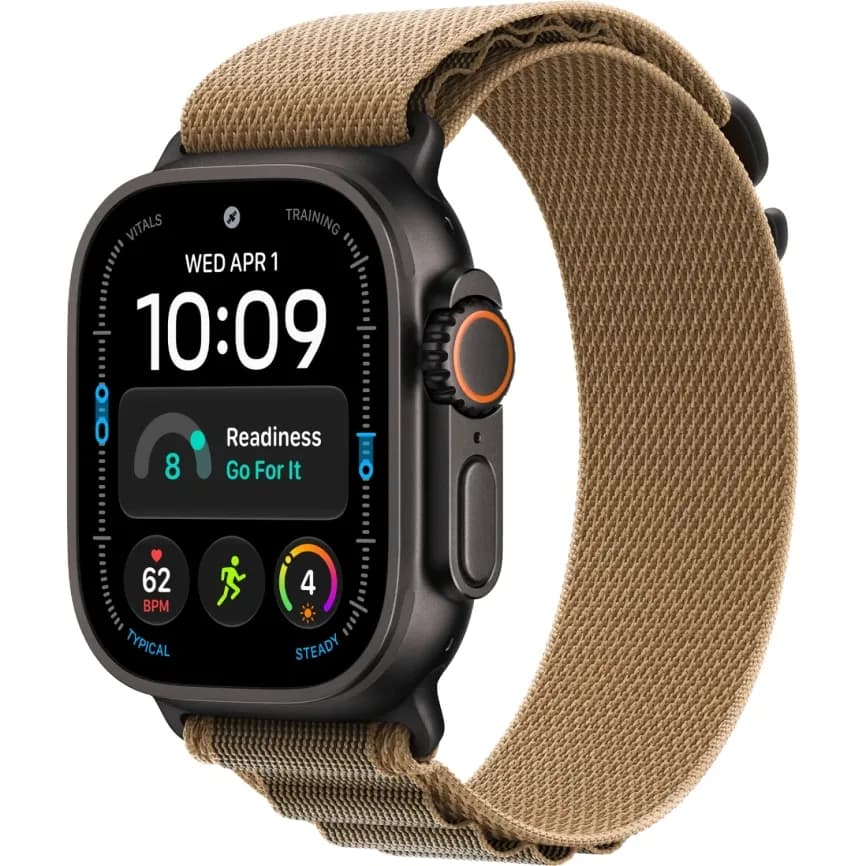 Apple Watch Ultra 4 (2026) 49mm Black Titanium case Desert Alpine Loop (L)
