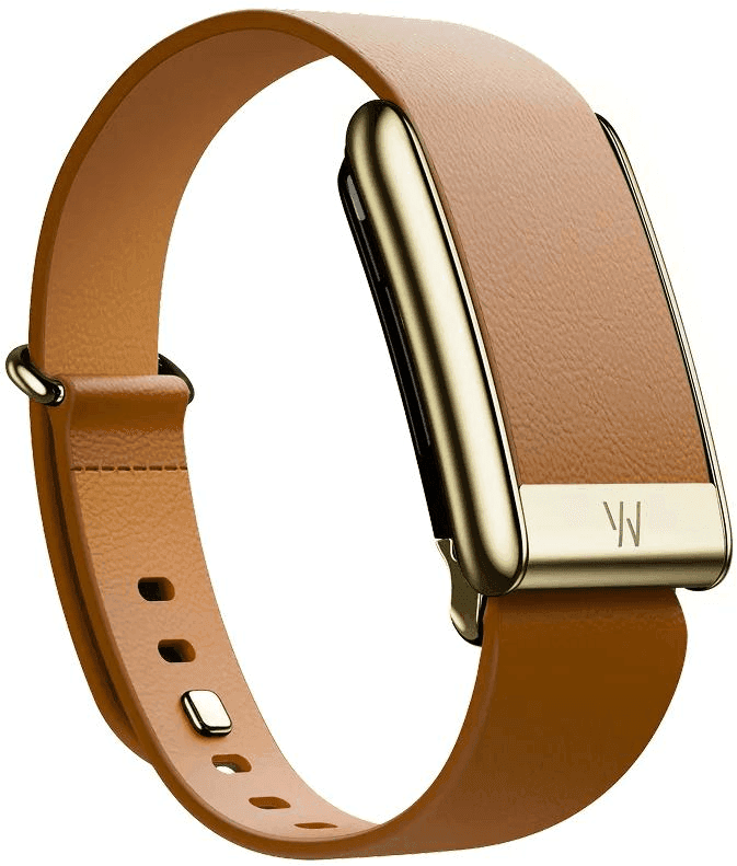 Кожаный люксовый ремешок Tapered Band Camel with Gold для Whoop 5.0 (размер L)