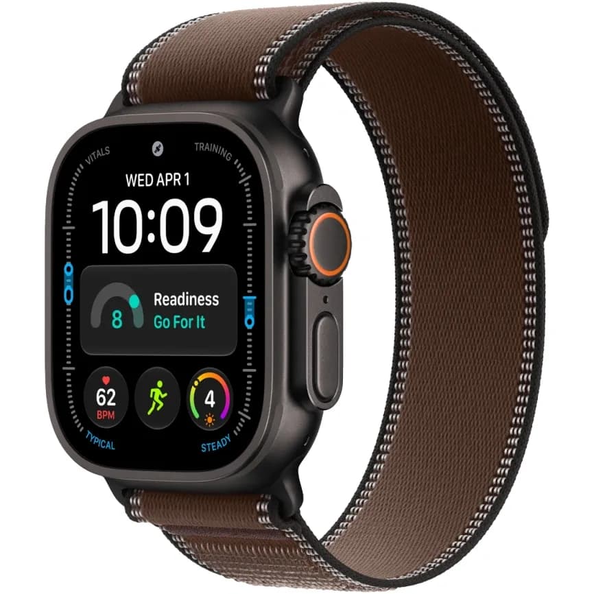 Apple Watch Ultra 4 (2026) 49mm Black Titanium case Dark Umber Trail Loop (M/L)
