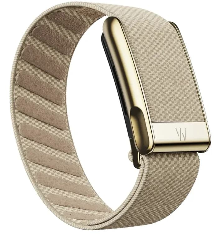 Плетёный люксовый ремешок для WHOOP MG SuperKnit Band Dune with Gold